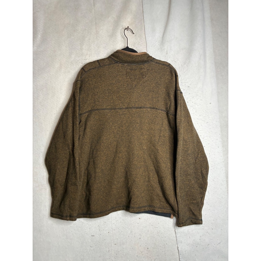 Dakota Grizzly Mens XL Quarter Zip Pullover Brown Charcoal Colorblock Sweater - Picture 9 of 12